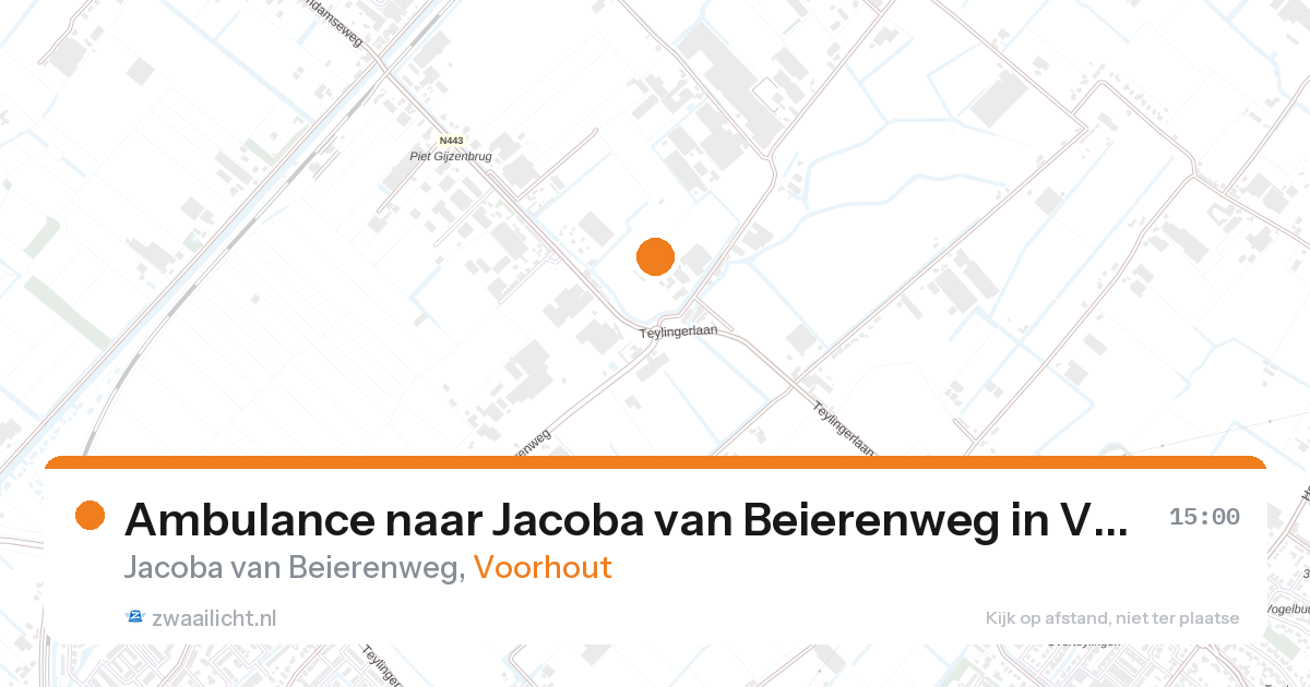 Ambulance naar Jacoba van Beierenweg in Voorhout — 8 mei 2026