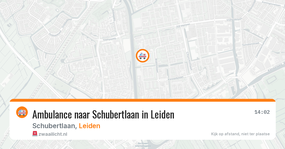 Ambulance naar Schubertlaan in Leiden — 12 aug 2026