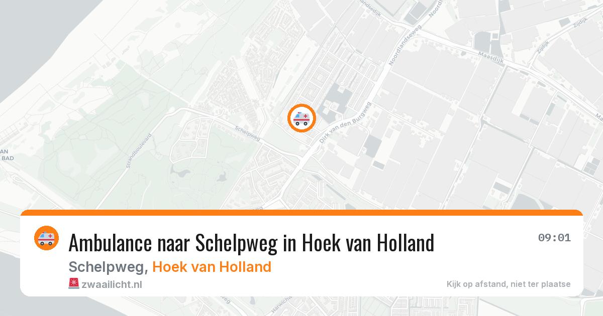 Ambulance naar Schelpweg in Hoek van Holland — 29 apr 2026