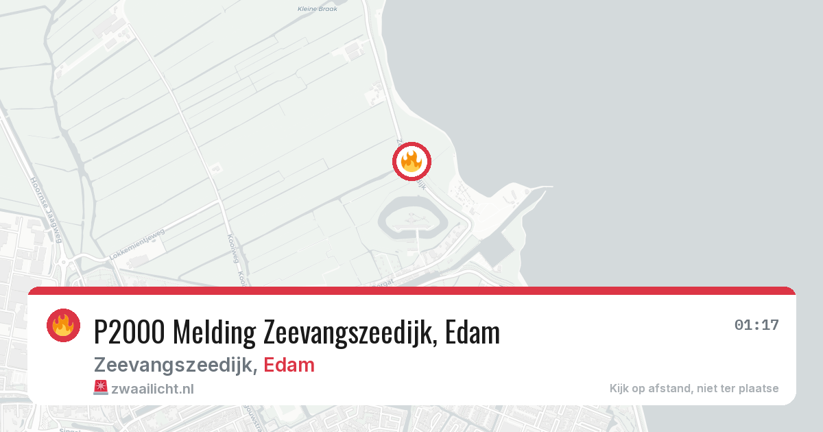 P2000 Melding Zeevangszeedijk, Edam — 9 feb 2026