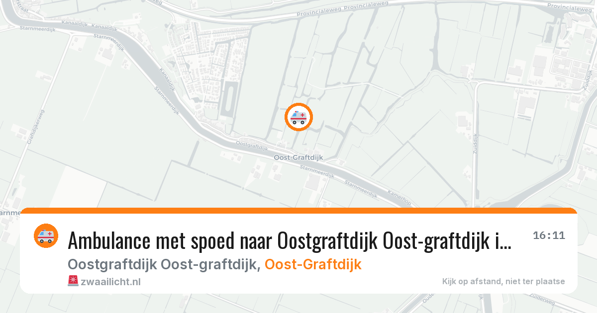 Ambulance met spoed naar Oostgraftdijk Oost-graftdijk in Oost-Graftdijk — 8 mrt 2026
