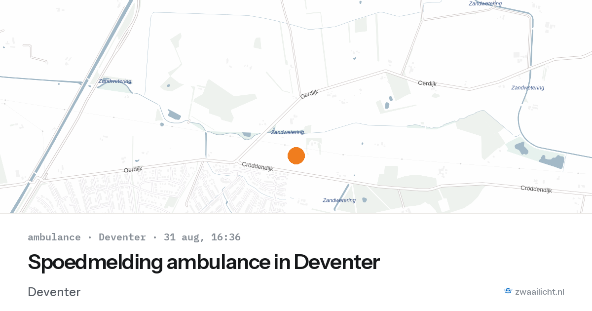 Spoedmelding ambulance in Deventer — 31 aug 2026