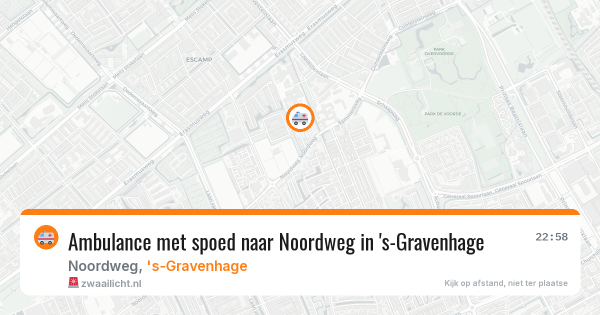 Ambulance met spoed naar Noordweg in 's-Gravenhage — 9 mei 2026