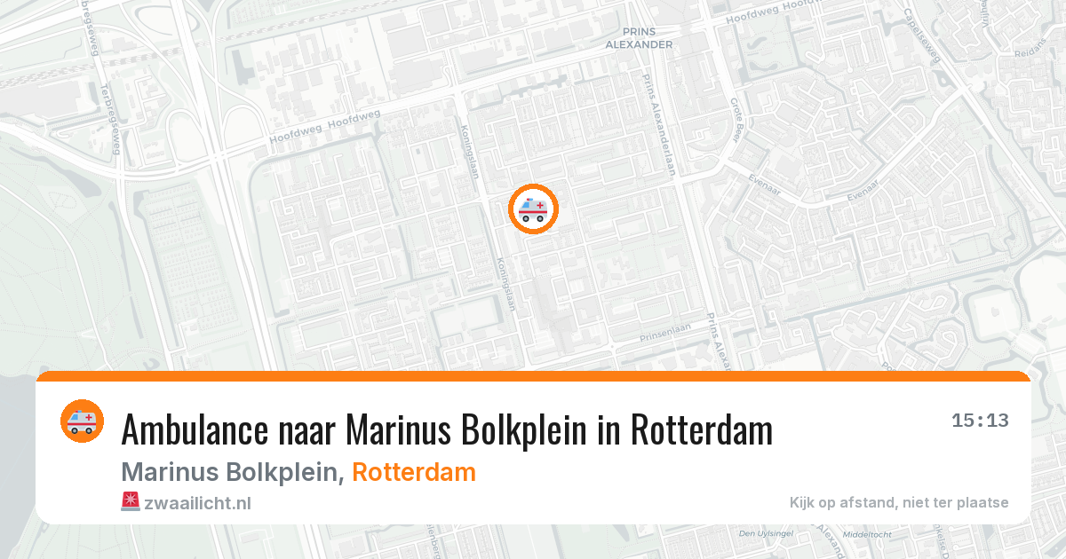 Ambulance naar Marinus Bolkplein in Rotterdam — 11 mei 2026