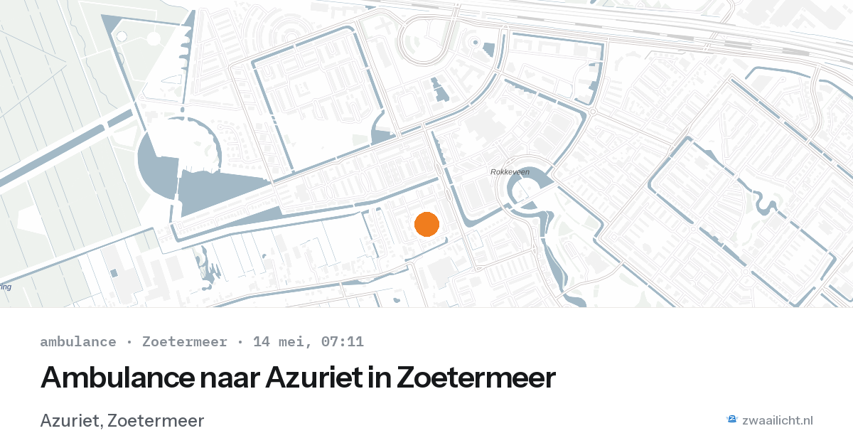 Ambulance naar Azuriet in Zoetermeer — 14 mei 2026