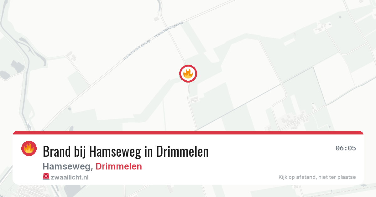 Brand bij Hamseweg in Drimmelen — 31 jul 2026
