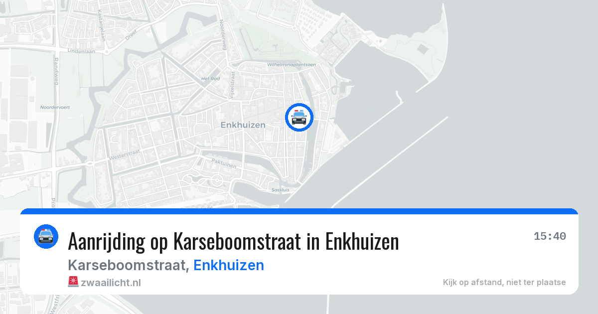 Aanrijding op Karseboomstraat in Enkhuizen — 5 jul 2026