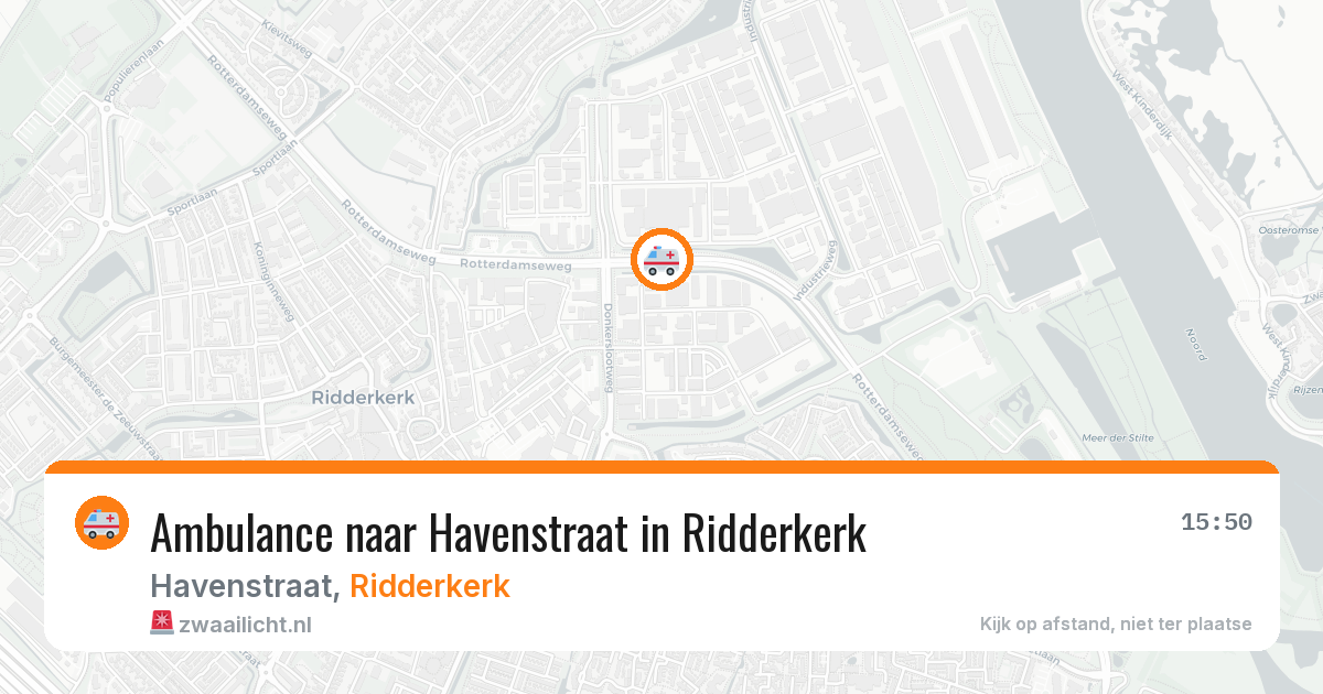 Ambulance naar Havenstraat in Ridderkerk — 25 mrt 2026