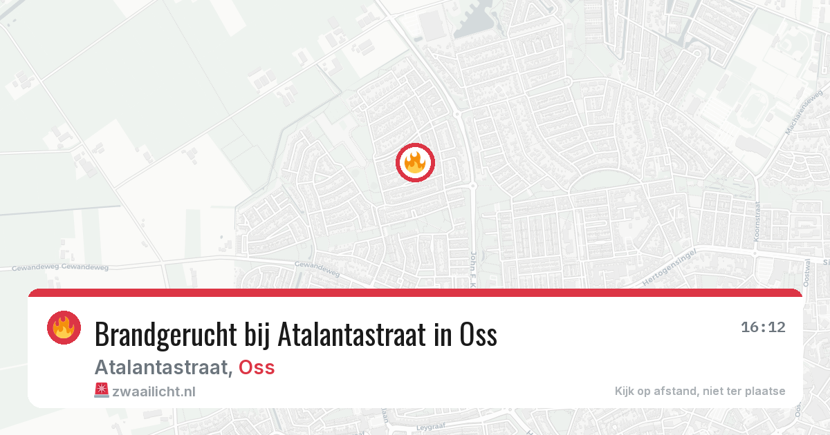 Brandgerucht bij Atalantastraat in Oss — 23 mei 2026
