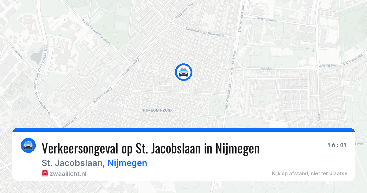 Verkeersongeval op St. Jacobslaan in Nijmegen — 25 apr 2026