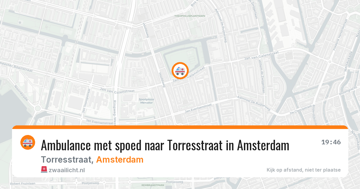 Ambulance met spoed naar Torresstraat in Amsterdam — 28 apr 2026