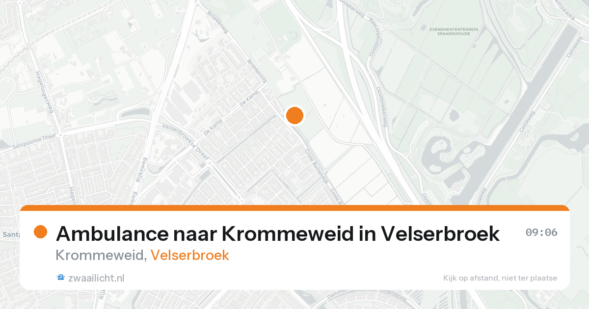 Ambulance naar Krommeweid in Velserbroek — 8 feb 2026