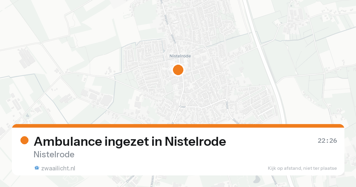 Ambulance ingezet in Nistelrode — 17 aug 2026