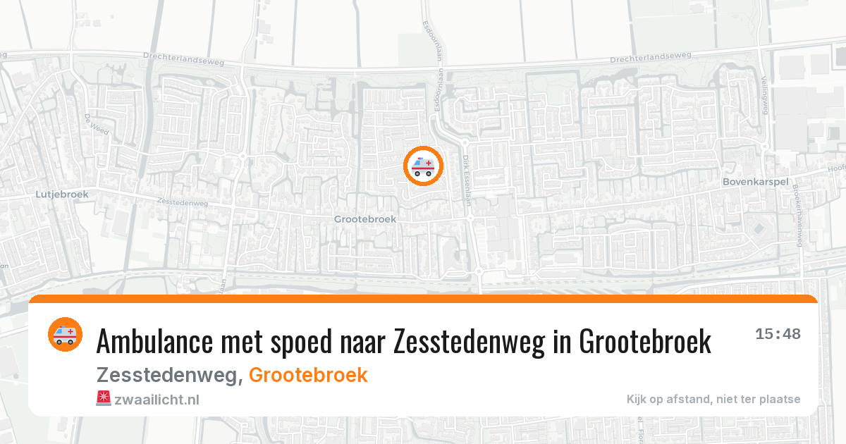 Ambulance met spoed naar Zesstedenweg in Grootebroek — 1 mei 2026
