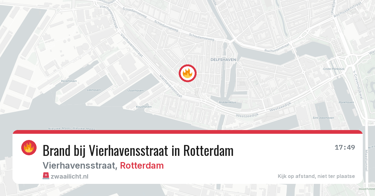 Brand bij Vierhavensstraat in Rotterdam — 7 mrt 2026