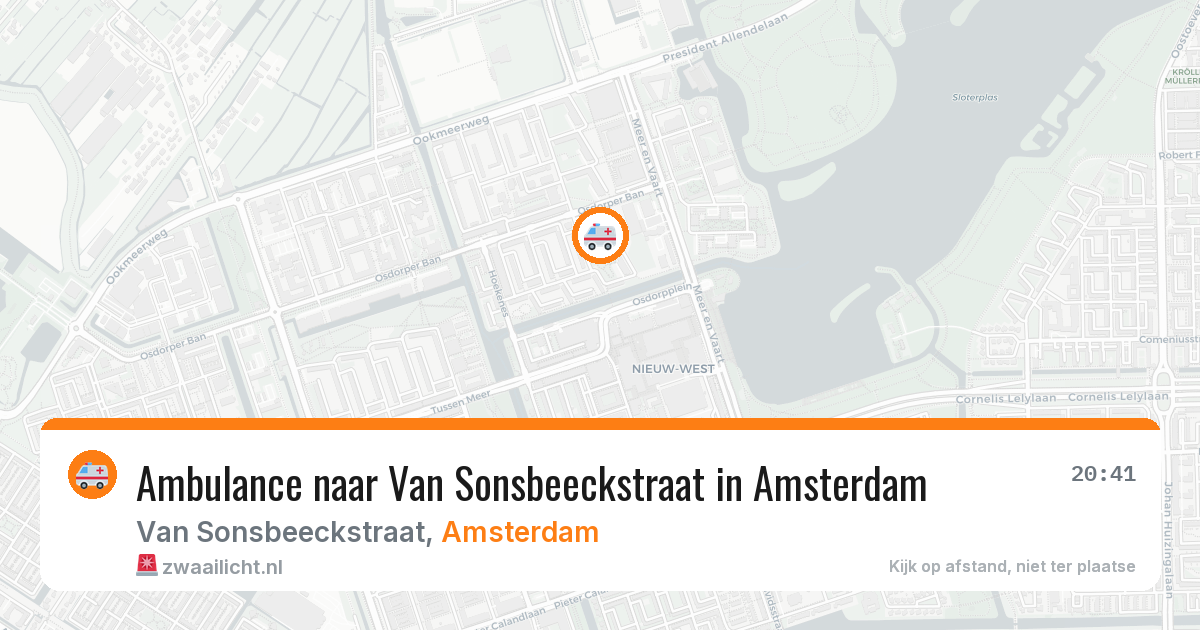 Ambulance naar Van Sonsbeeckstraat in Amsterdam — 28 jun 2026