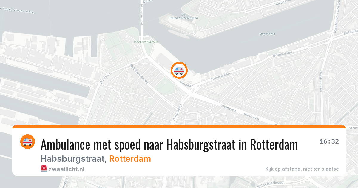 Ambulance met spoed naar Habsburgstraat in Rotterdam — 3 jul 2026