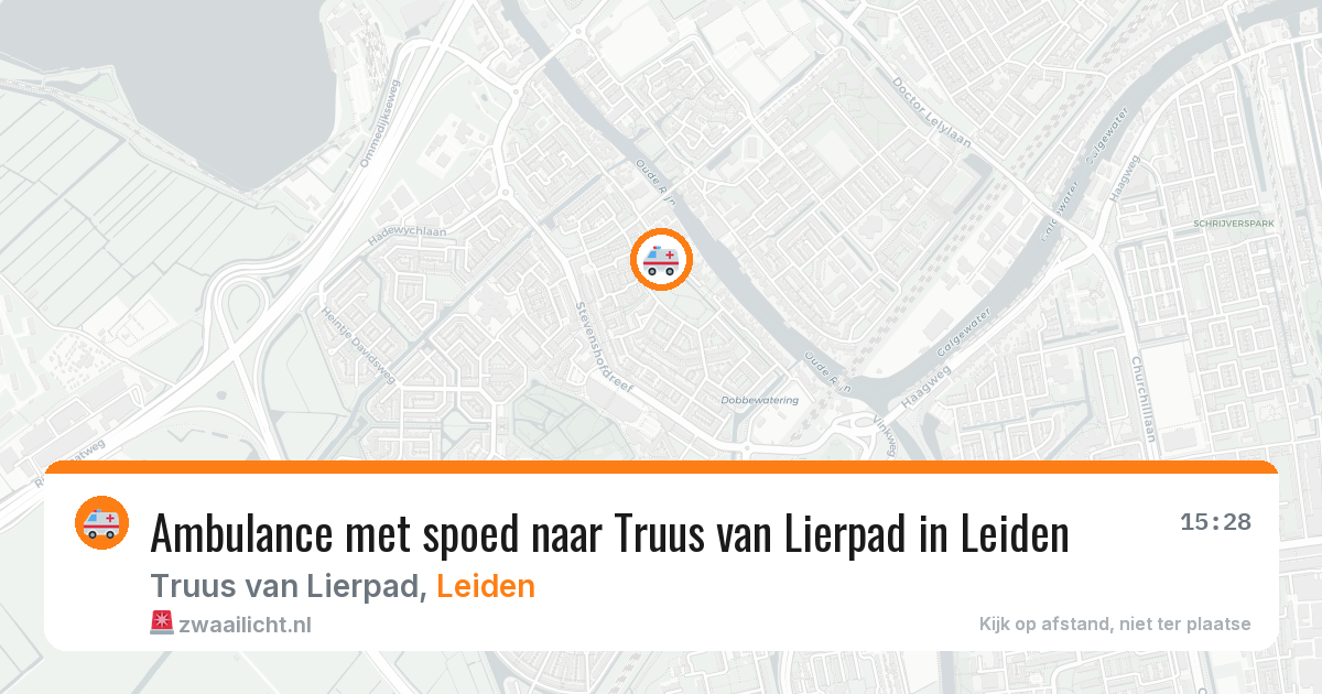 Ambulance met spoed naar Truus van Lierpad in Leiden — 24 jul 2026