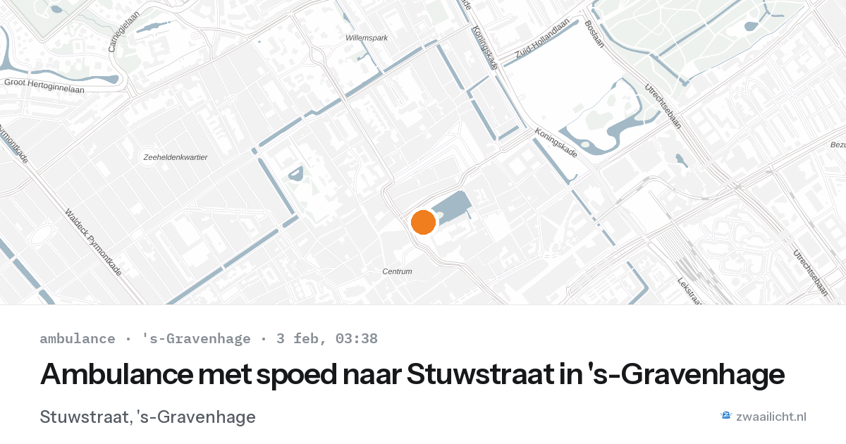 Ambulance met spoed naar Stuwstraat in 's-Gravenhage — 3 feb 2026