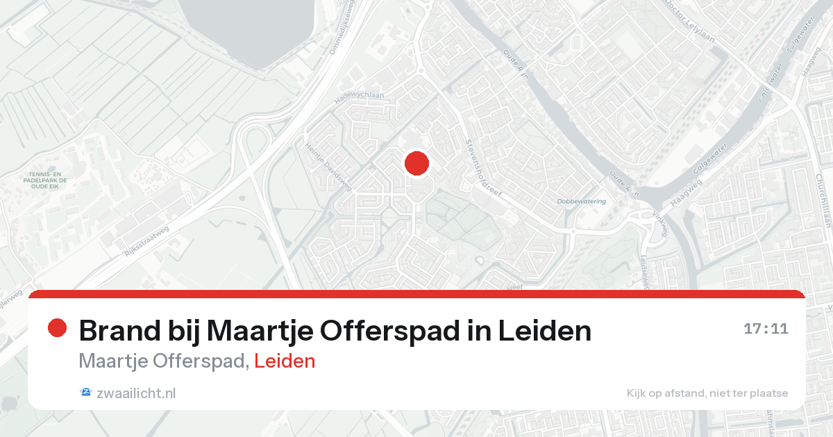 Brand bij Maartje Offerspad in Leiden — 14 mei 2026