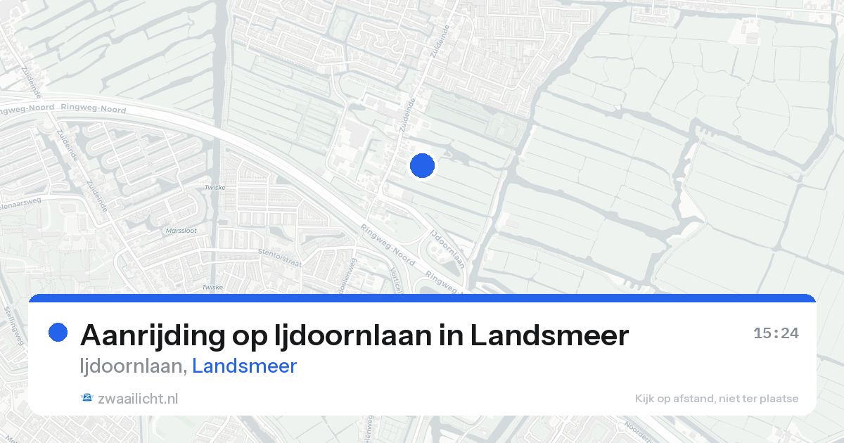 Aanrijding op Ijdoornlaan in Landsmeer — 25 aug 2026