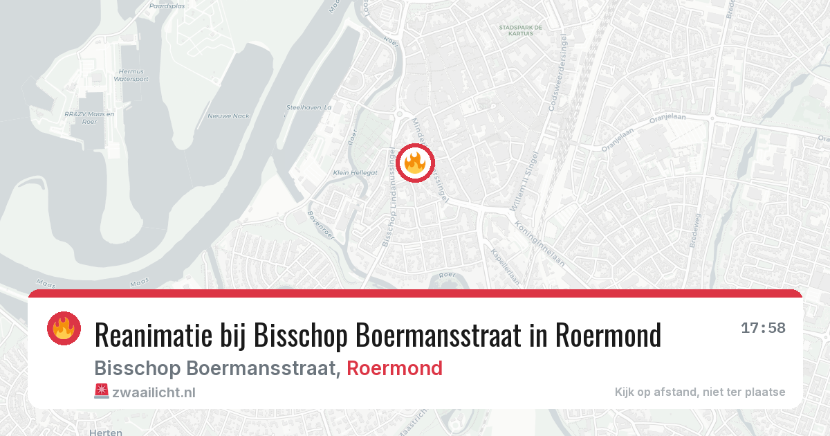 Reanimatie bij Bisschop Boermansstraat in Roermond — 11 jun 2026