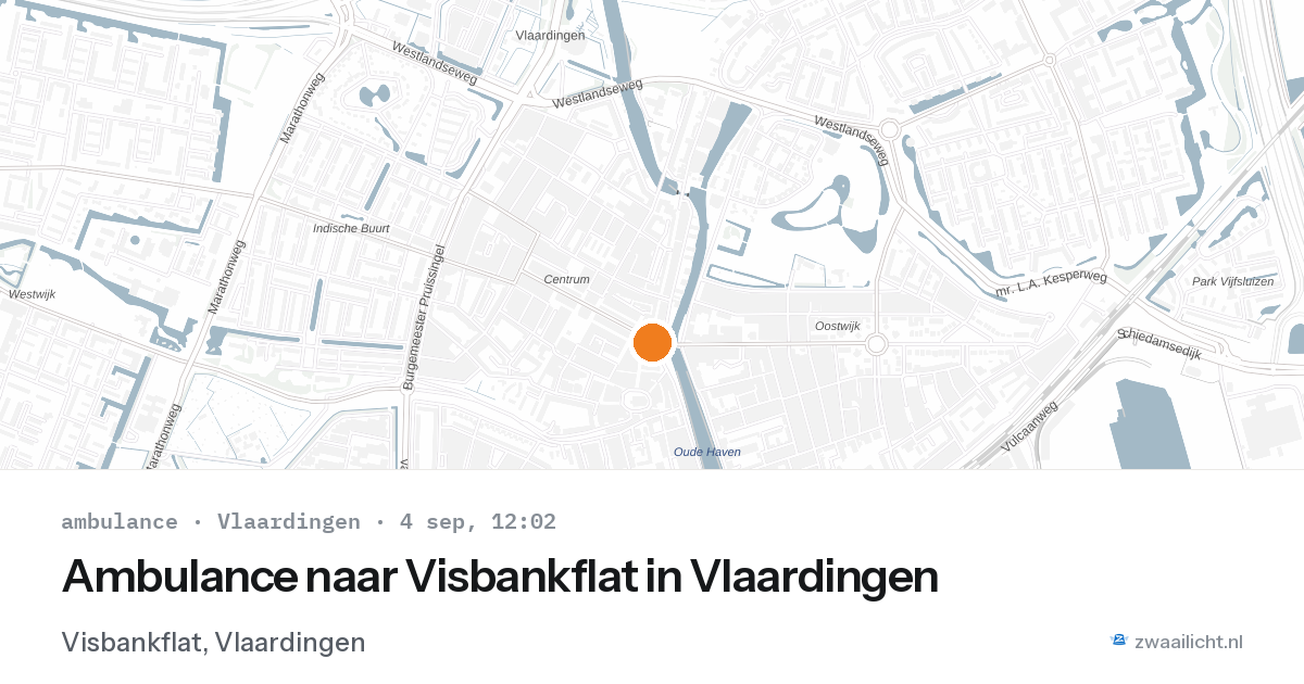 Ambulance naar Visbankflat in Vlaardingen — 4 sep 2026