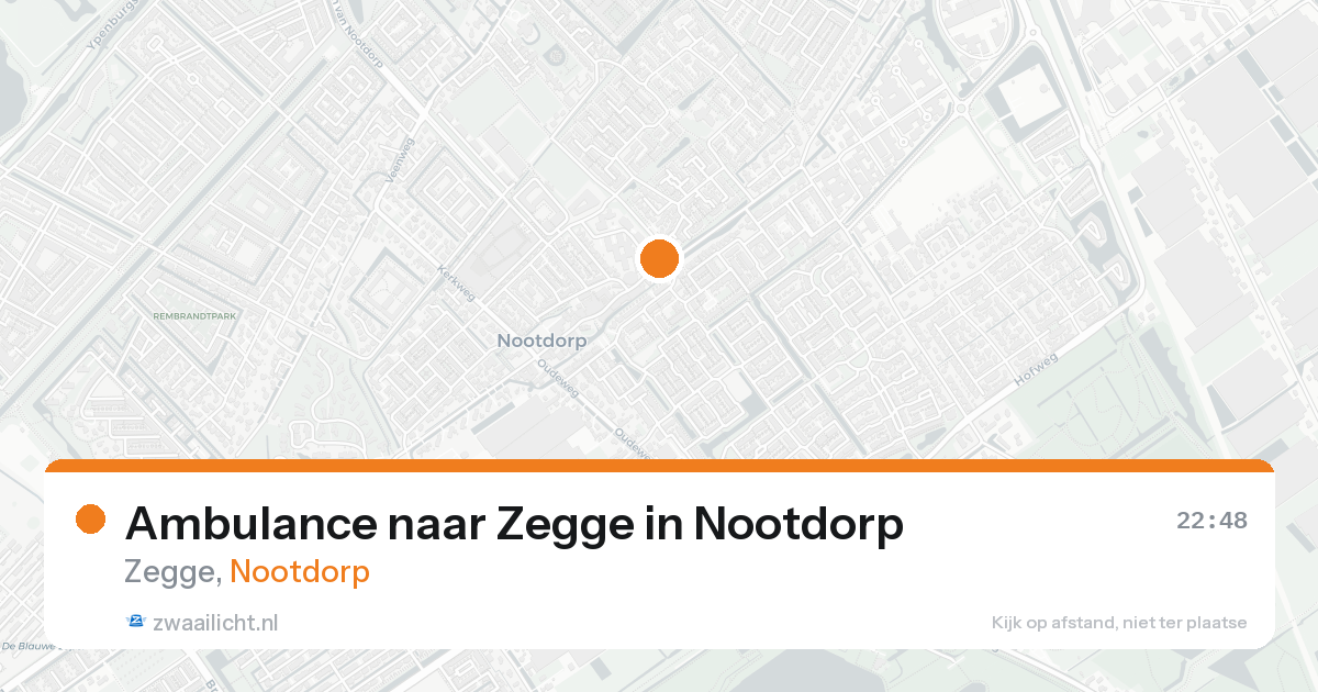 Ambulance naar Zegge in Nootdorp — 18 aug 2026
