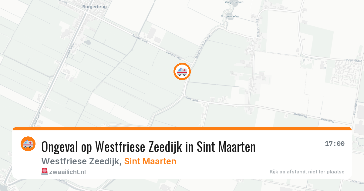 Ongeval op Westfriese Zeedijk in Sint Maarten — 19 mrt 2026