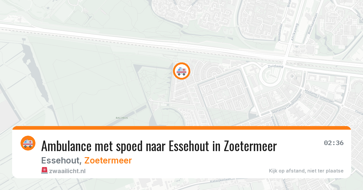 Ambulance met spoed naar Essehout in Zoetermeer — 23 feb 2026