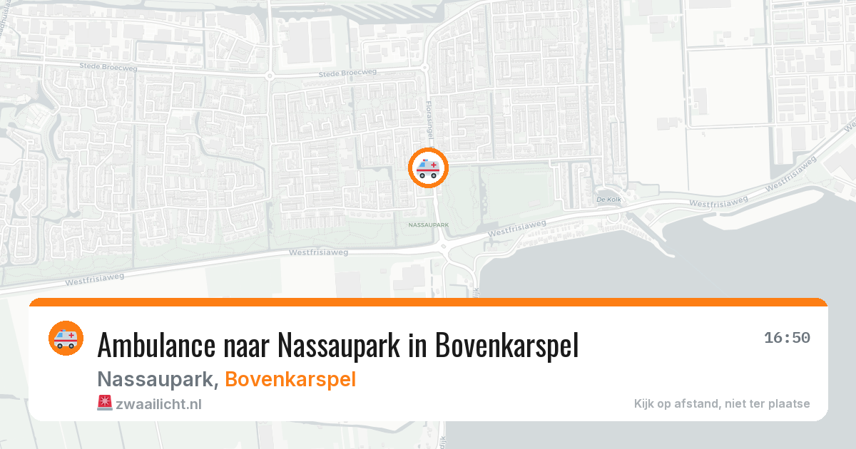 Ambulance naar Nassaupark in Bovenkarspel — 19 jun 2026
