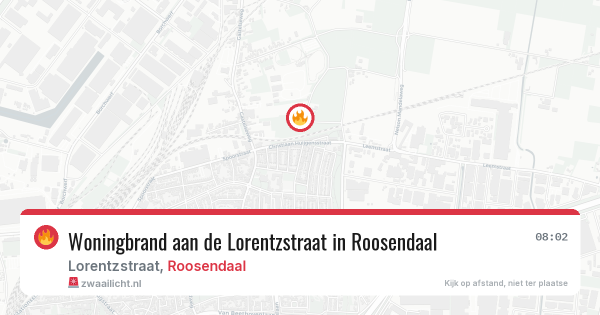 Woningbrand aan de Lorentzstraat in Roosendaal — 31 mei 2026
