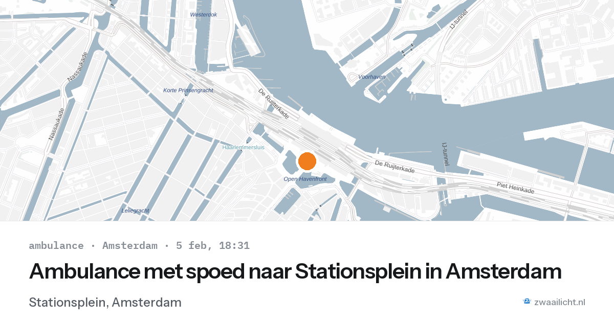 Ambulance met spoed naar Stationsplein in Amsterdam — 5 feb 2026