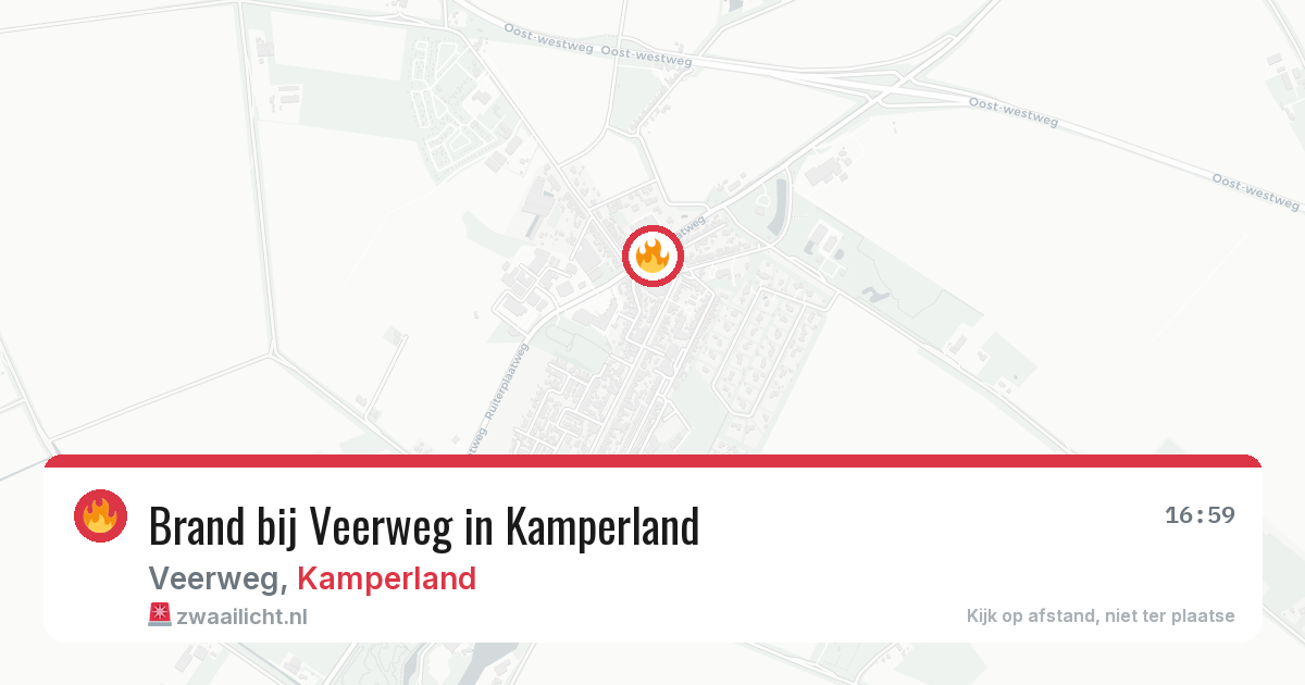 Brand bij Veerweg in Kamperland — 12 apr 2026