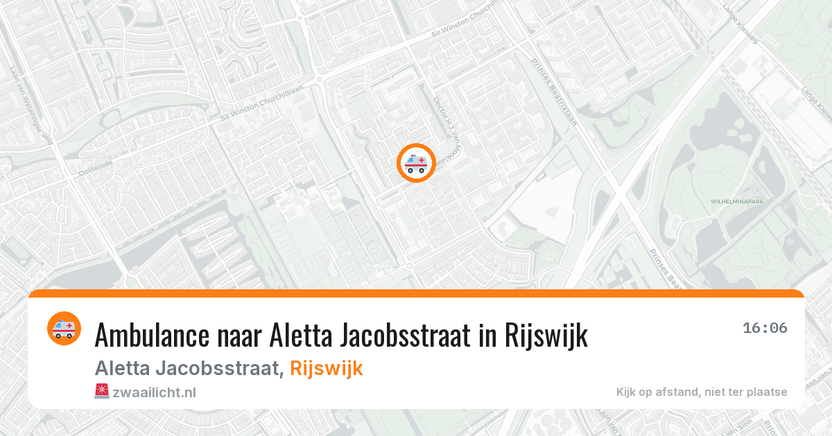 Ambulance naar Aletta Jacobsstraat in Rijswijk — 27 jun 2026