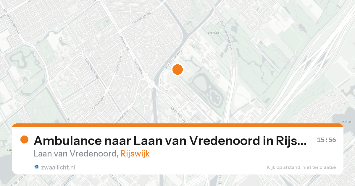 Ambulance naar Laan van Vredenoord in Rijswijk — 19 aug 2026