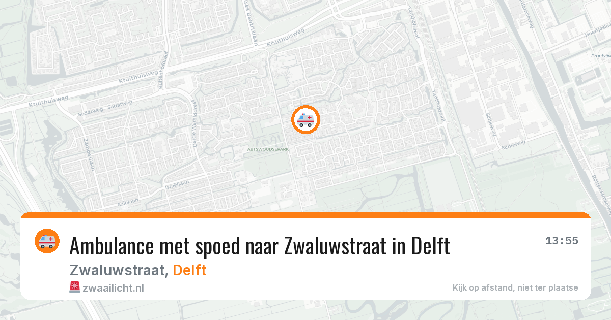 Ambulance met spoed naar Zwaluwstraat in Delft — 30 jun 2026