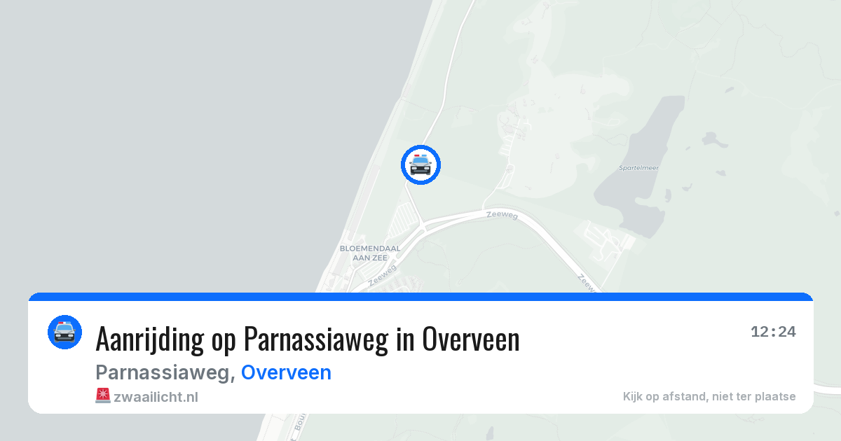 Aanrijding op Parnassiaweg in Overveen — 8 aug 2026