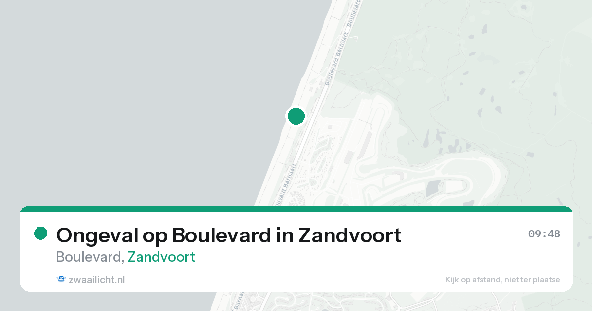 Ongeval op Boulevard in Zandvoort — 23 aug 2026