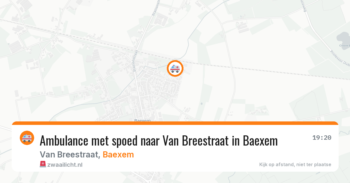 Ambulance met spoed naar Van Breestraat in Baexem — 19 apr 2026