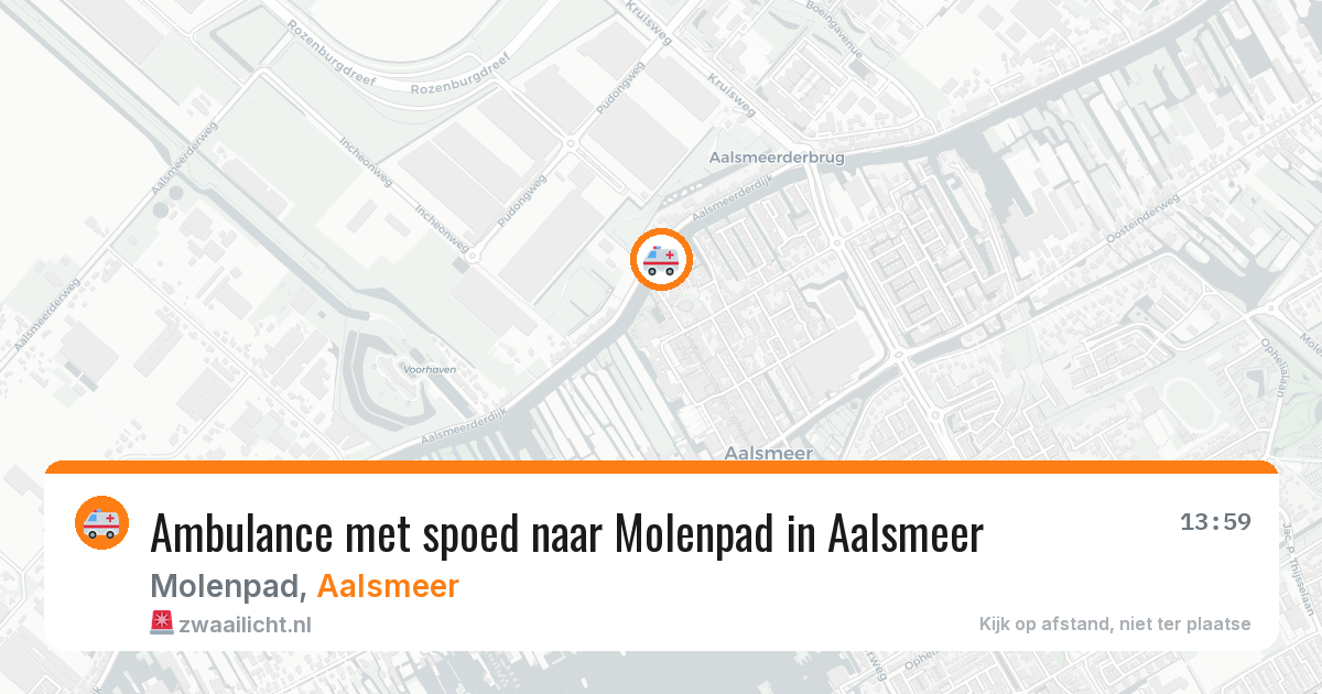 Ambulance met spoed naar Molenpad in Aalsmeer — 26 jun 2026