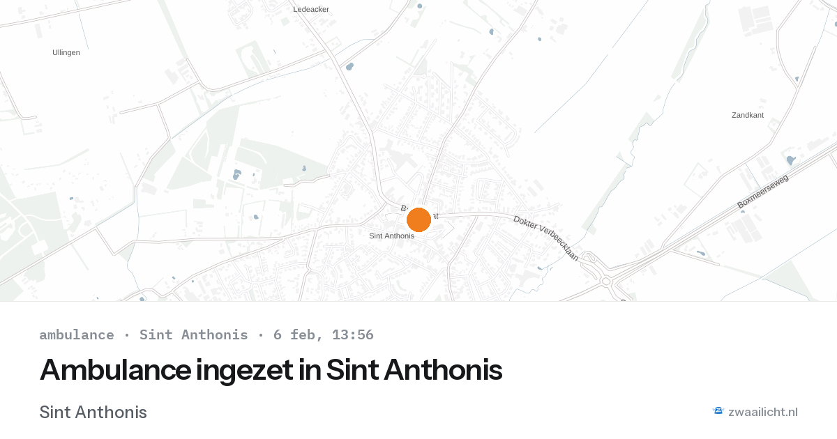Ambulance ingezet in Sint Anthonis — 6 feb 2026