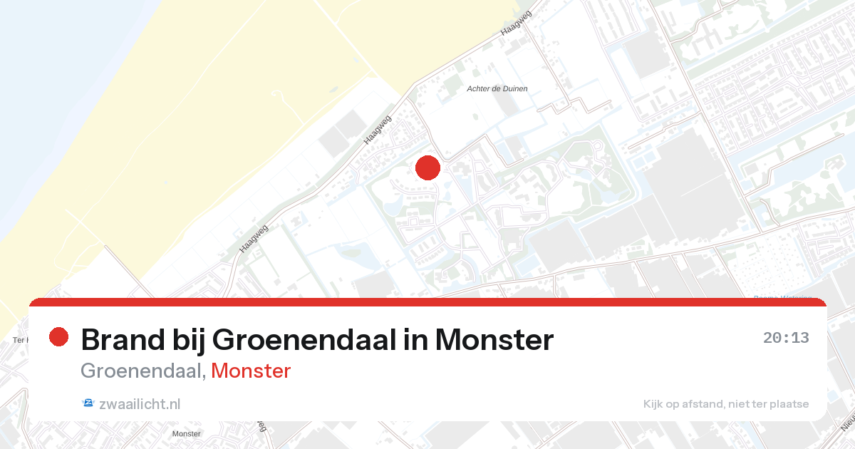 Brand bij Groenendaal in Monster — 27 aug 2026
