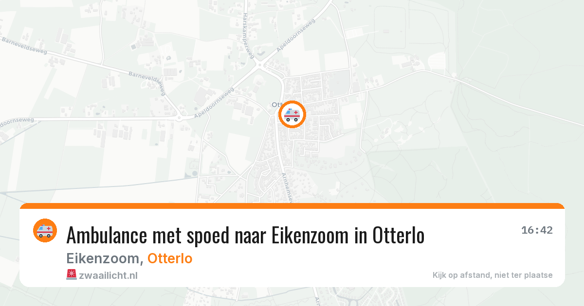 Ambulance met spoed naar Eikenzoom in Otterlo — 27 mei 2026