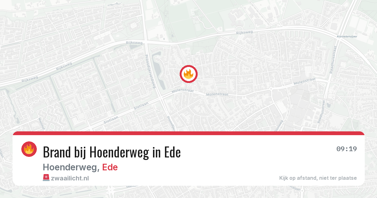 Brand bij Hoenderweg in Ede — 28 jul 2026