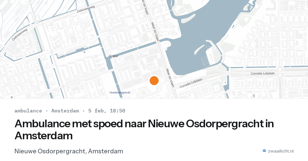 Ambulance met spoed naar Nieuwe Osdorpergracht in Amsterdam — 5 feb 2026