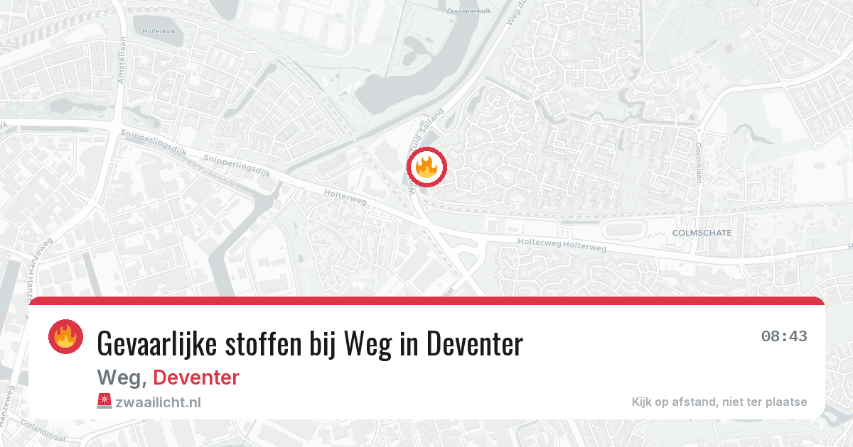 Gevaarlijke stoffen bij Weg in Deventer — 12 jul 2026