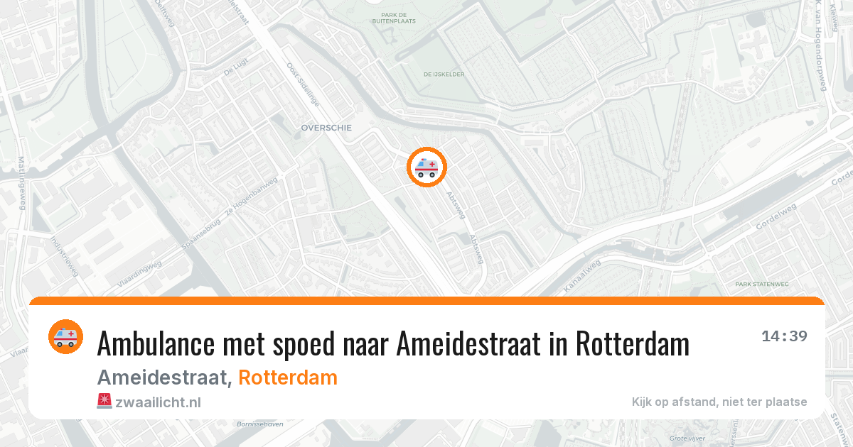 Ambulance met spoed naar Ameidestraat in Rotterdam — 27 jun 2026