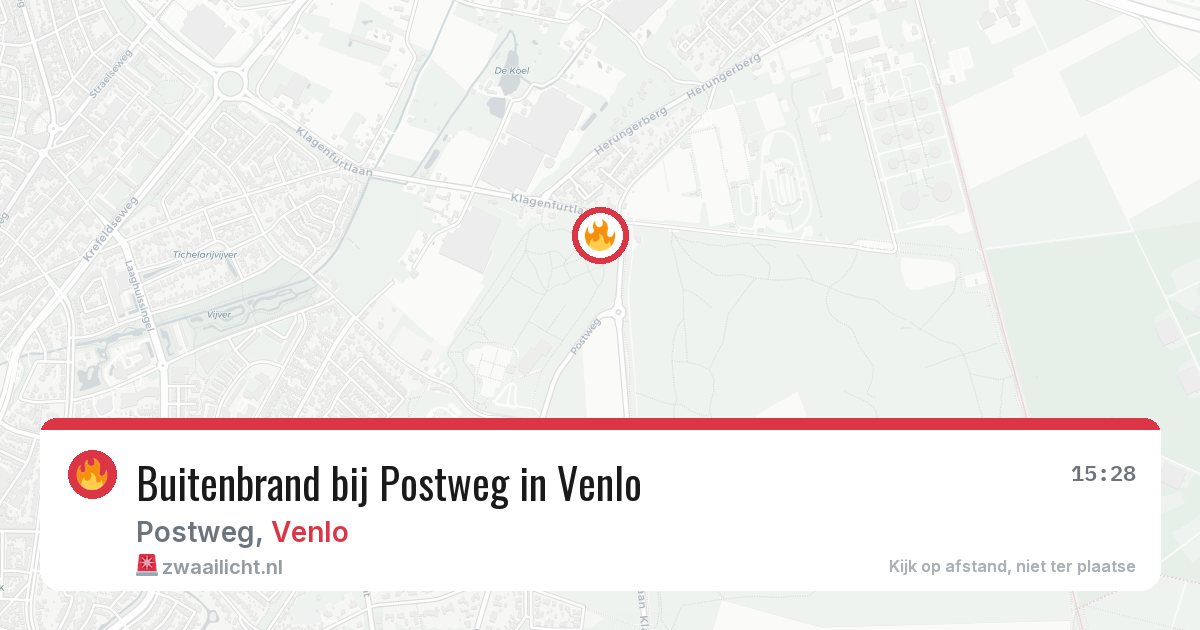 Buitenbrand bij Postweg in Venlo — 28 jul 2026