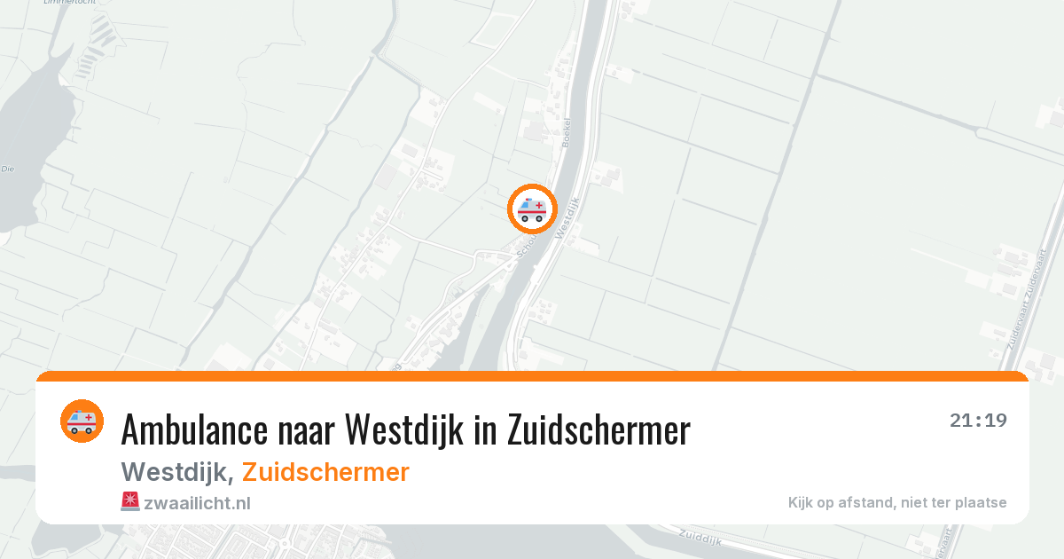 Ambulance naar Westdijk in Zuidschermer — 28 feb 2026